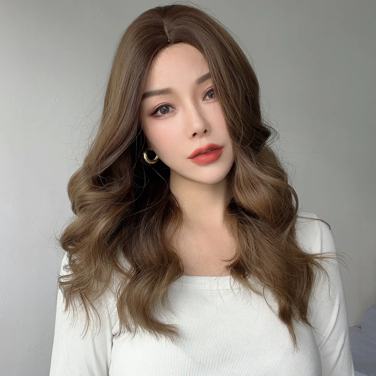 Горячая распродажа SMILCO европейские и американские модные парики коричневые градиентные волнистые кудрявые волосы женские парики