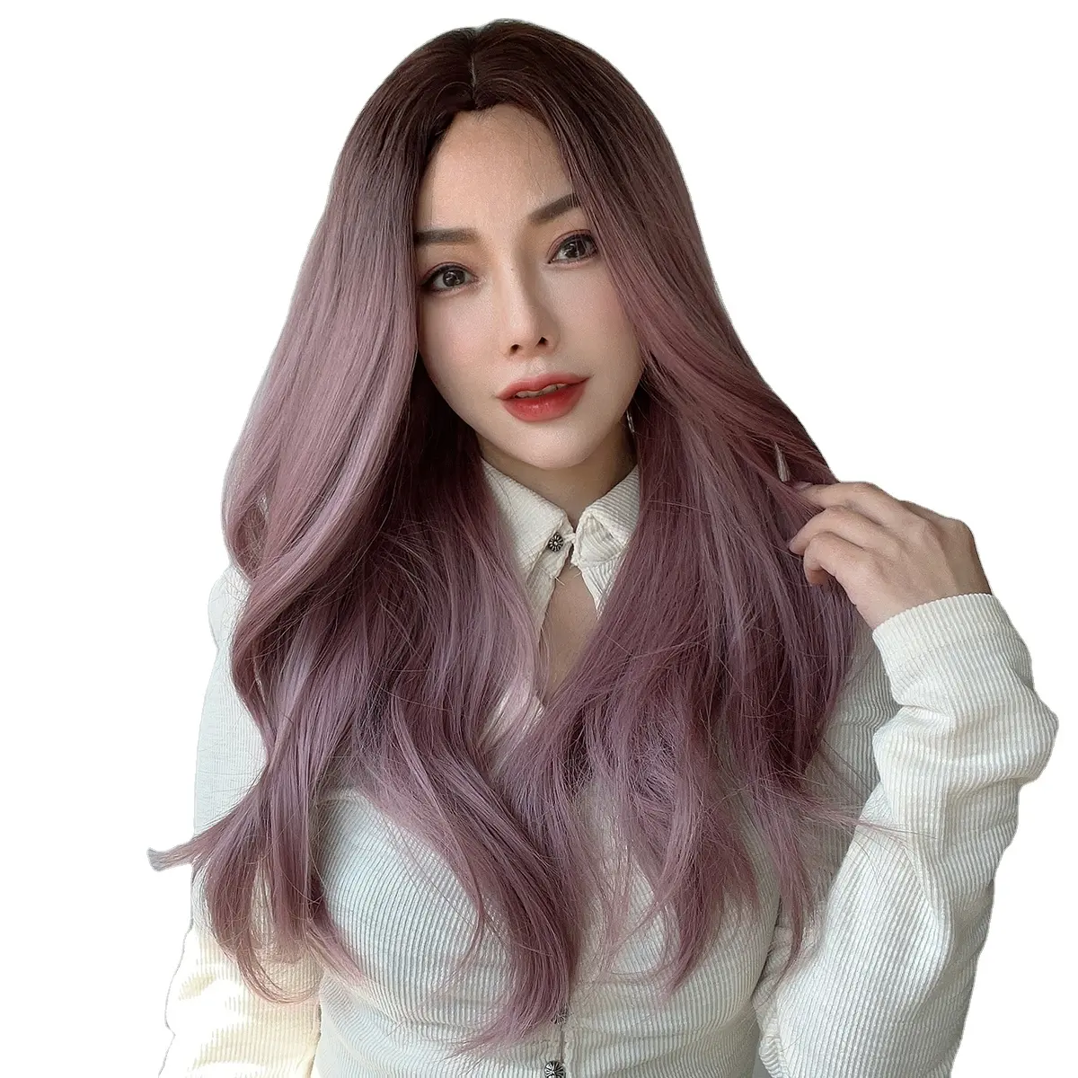 Европейская и американская модница: коричневая челка, кудрявые парики, кружевные парики отправляются со склада в Калифорнии