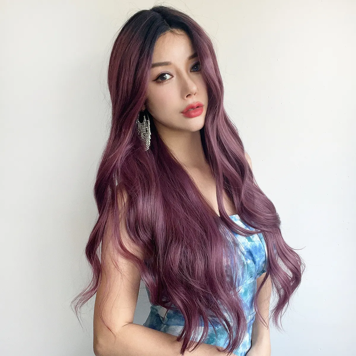 Т-образный кружевной передний парик, черная женская волна тела, глубокий завиток, синтетический кружевной передний парик, термостойкое волокно косплей, парик