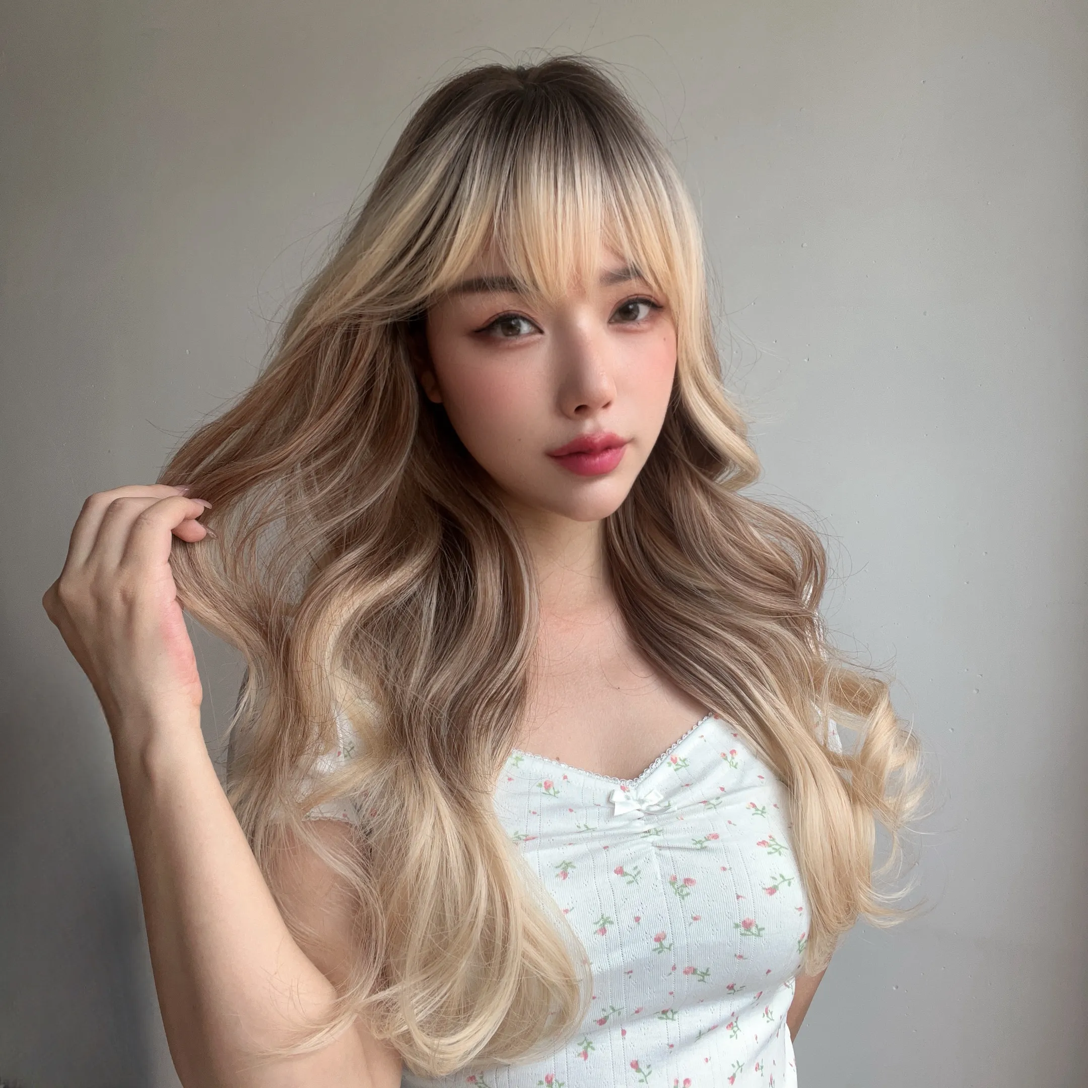 дюймовый коричневый градиентный женский длинноволновой раздельный парик синтетический термостойкий волокнистый парик для повседневной вечеринки