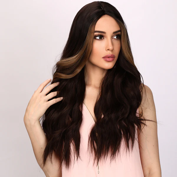 2023 Лидер продаж европейский и американский модный парик черный окрашенный волнистый кудрявый парик женские парики