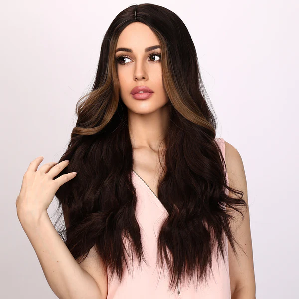 2023 Лидер продаж европейский и американский модный парик черный окрашенный волнистый кудрявый парик женские парики