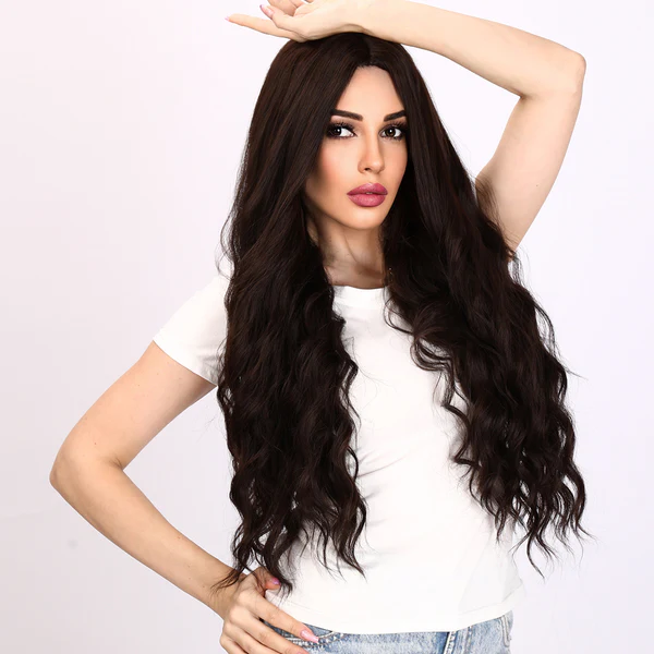 2023 Лидер продаж, парики со смайлами, европейские и американские модные парики, черные волнистые вьющиеся волосы, женские парики