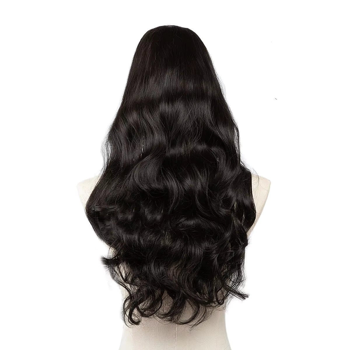 U-образная часть представляет собой термостойкую волнистую завивку для волос, а U-образный парик с полной головой имеет длину 24 дюйма и подходит для женщин2#