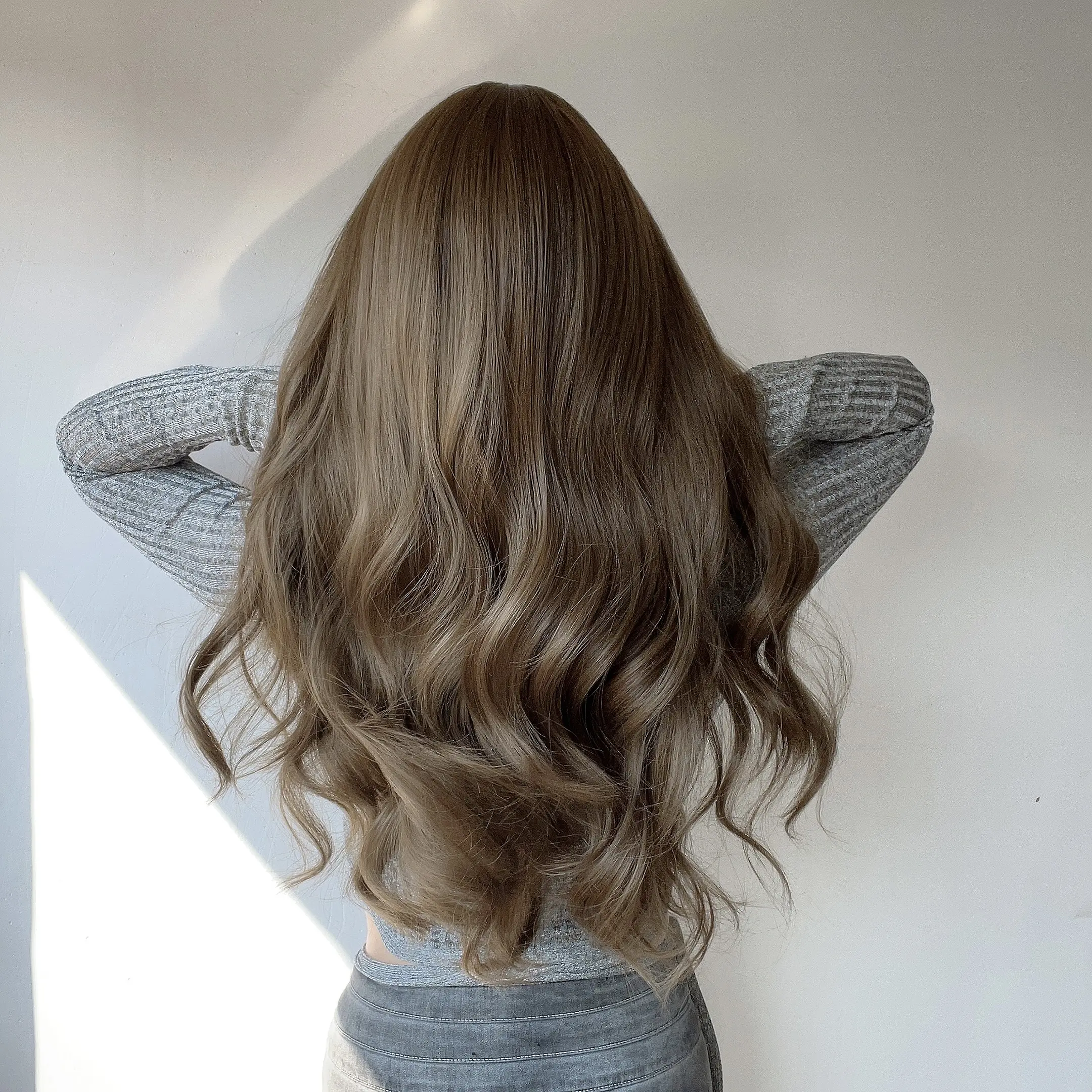 ПАРИКИ В КОРЕЙСКОМ СТИЛЕ, ВОЗДУШНАЯ КОРИЧНЕВАЯ ЧЕЛКА ТЕМПЕРАМЕНТ БОЛЬШИЕ ВОЛНЫ ЖЕНСКИЕ ПАРИКИ НЕСТАНДАРТНЫЕ ЭТИКЕТКИ ДЛЯ ПАРИКОВ