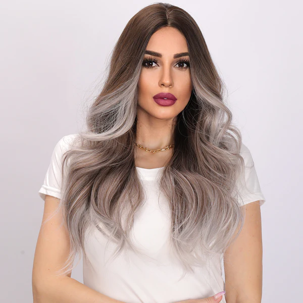 2024 американский склад популярный модный парик европейские и американские винно-красные прямые волосы женские парики для белых женщин