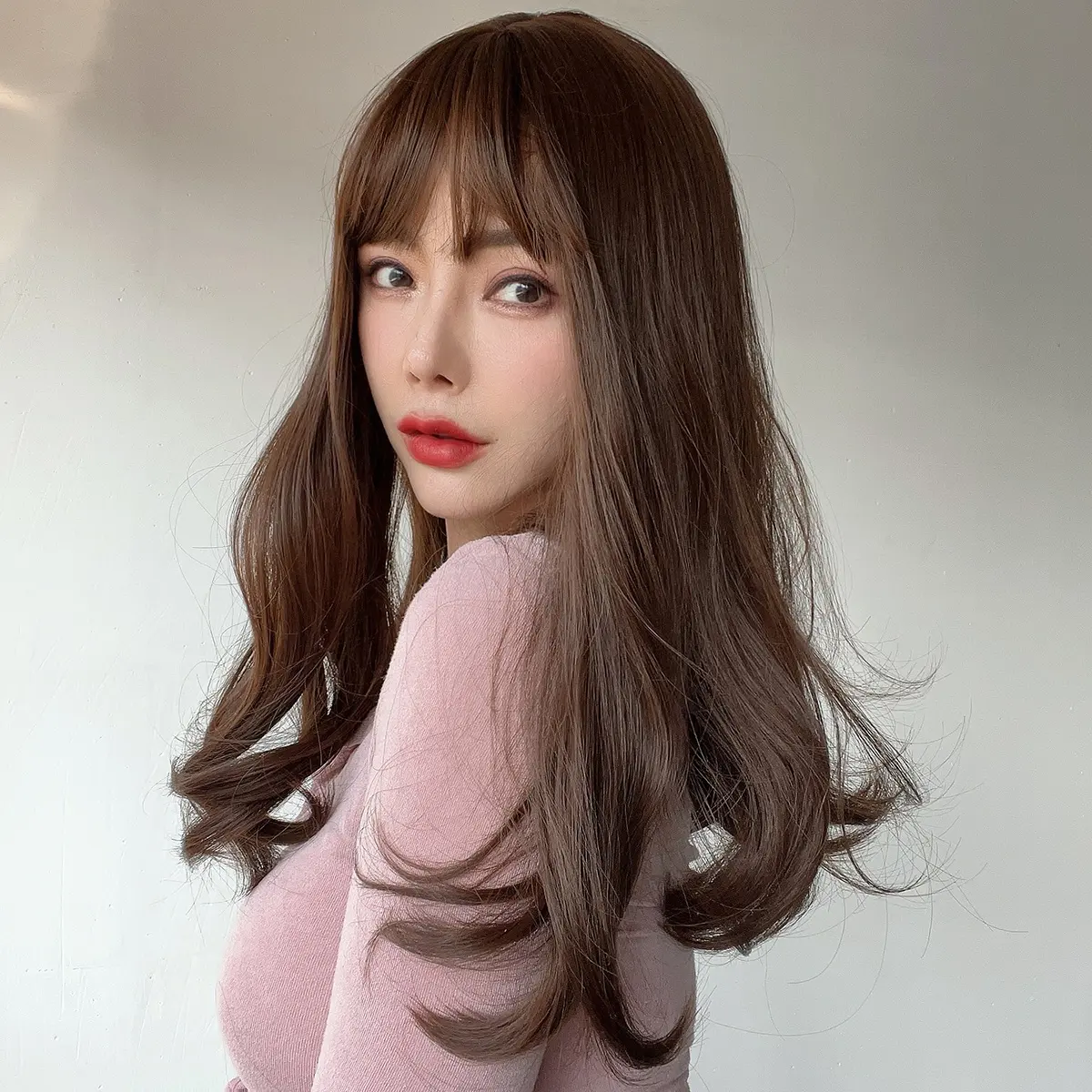 Горячая распродажа Азиатский стиль модные парики медово-коричневый кудрявые парики женский набор париков отправлен со склада в Калифорнии