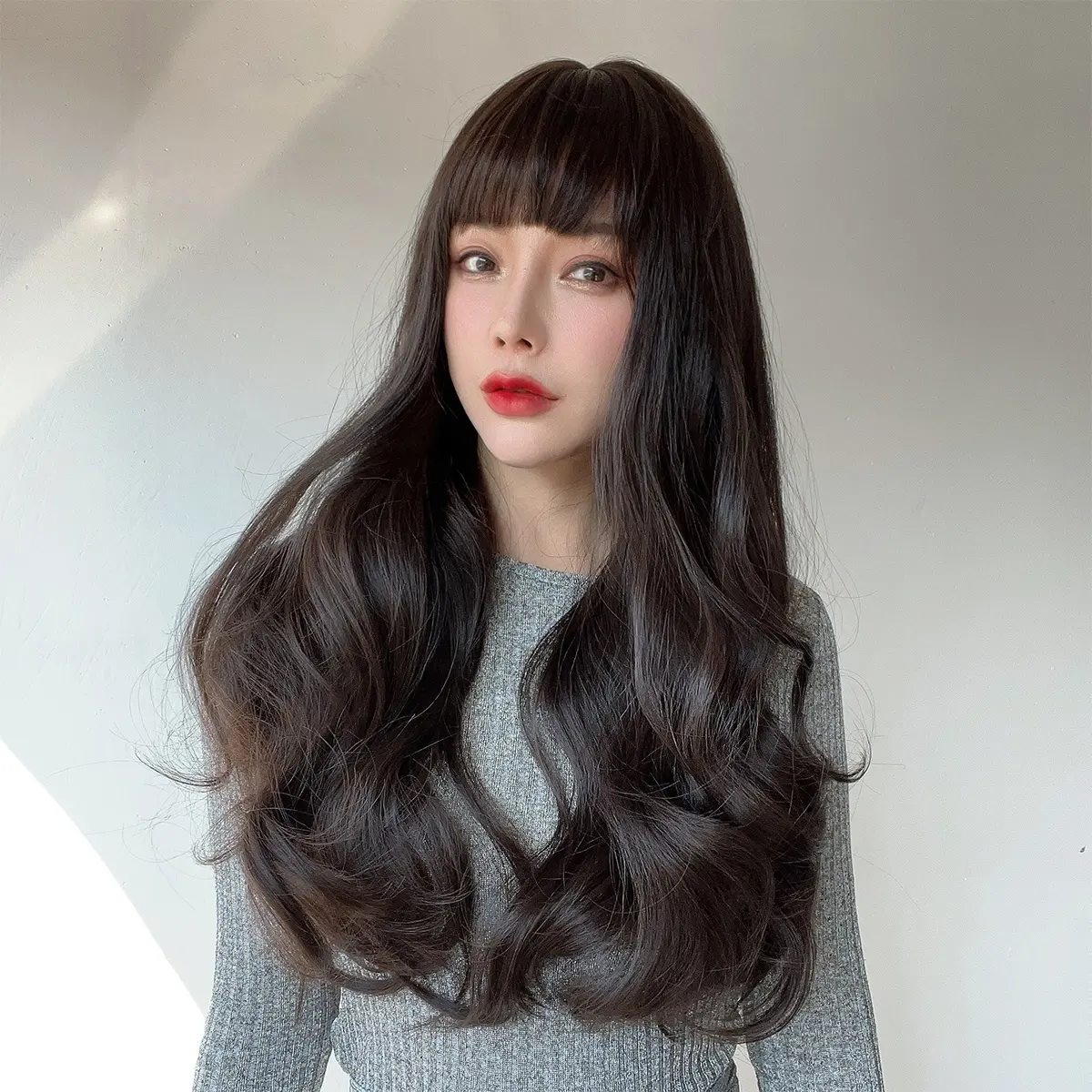 2024 Горячие продажи Европейские и американские модные парики Черные волнистые кудрявые парики Еврейские парики Женщины