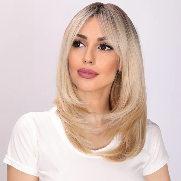 Парик длинный блонд песочный светлый золотистый