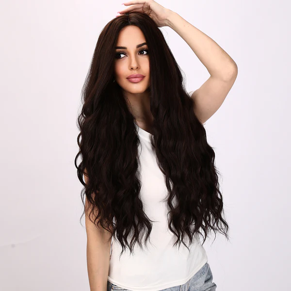 2023 Лидер продаж, парики со смайлами, европейские и американские модные парики, черные волнистые вьющиеся волосы, женские парики