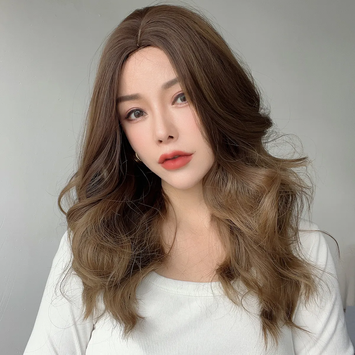 Горячая распродажа SMILCO европейские и американские модные парики коричневые градиентные волнистые кудрявые волосы женские парики