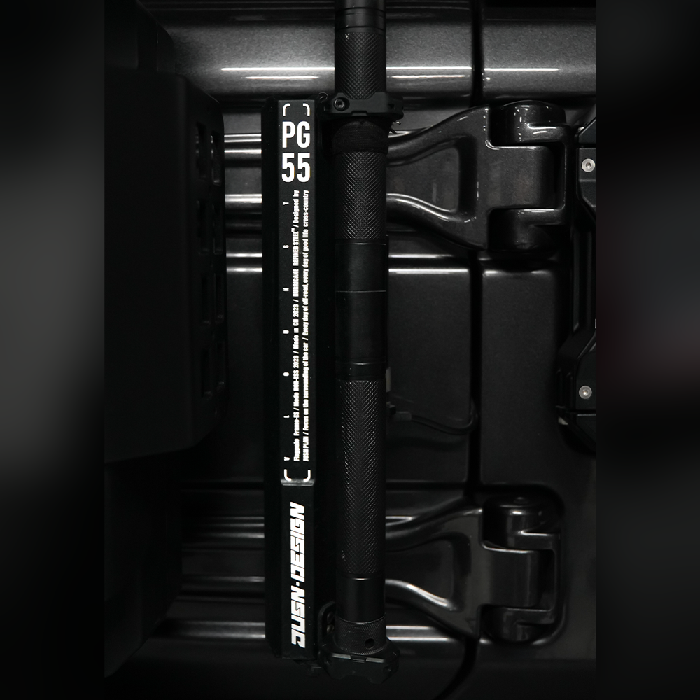 Multi Function CB Antenna Base Mount Hitch Flag Pole & Shovel Holder for Ford Bronco - JUSNDESIGN