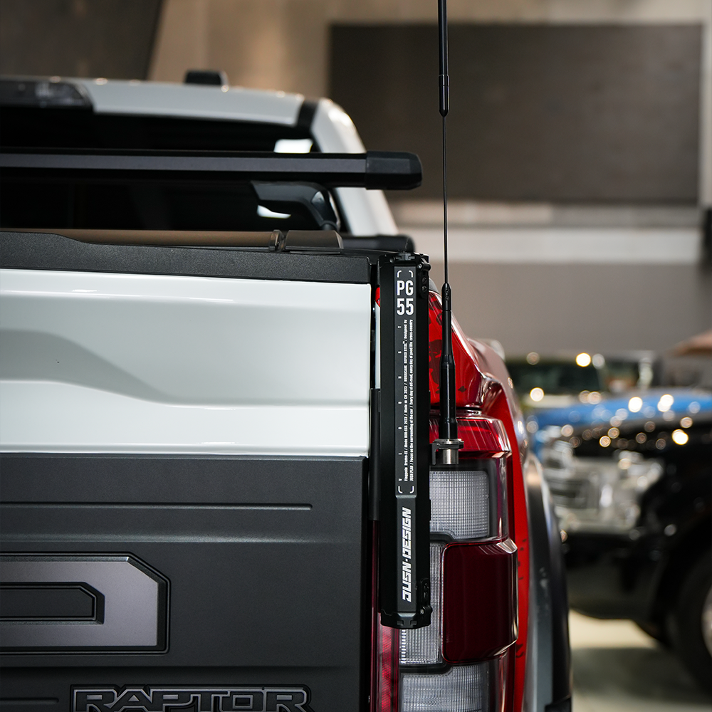 Tailgate Bracket Mounting for RAM 1500 CB Antenna Base Mount Flag & Shovel Holder - JUSNDESIGN