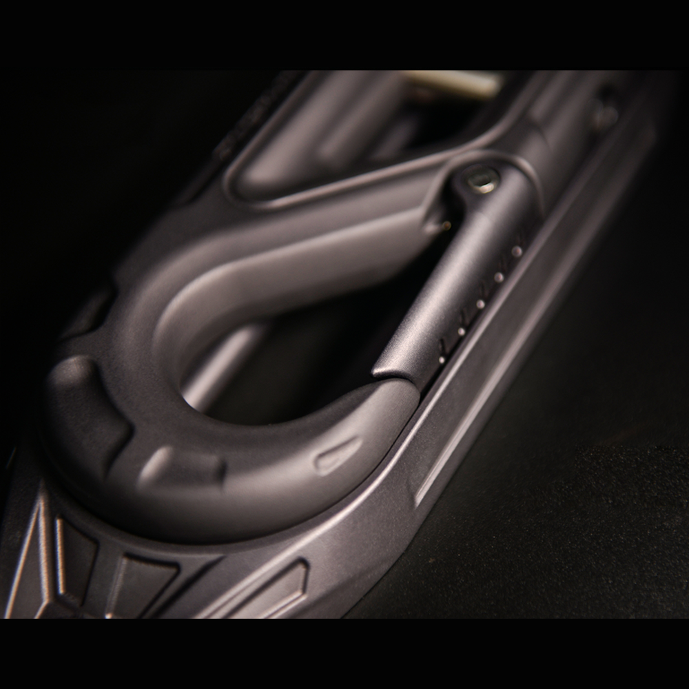 Truck Winch Hawse Fairlead W/Towing Hook for Synthetic Rope off Road Jeep GMC Nissan Mazda Chevy Toyota Ford Dodge RAM Accessories Cable Rollers Guide Parts - Aluminium - JUSNDESIGN