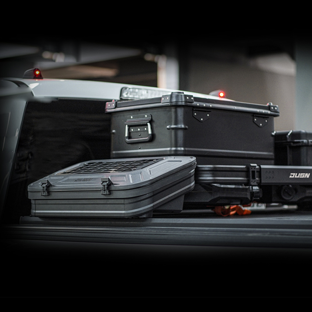 Rear Trunk Cargo Luggage Racks for Toyota Tundra Hilux Tacoma Bed Storage Tool Box Carrier on Tonneau Cover - JUSNDESIGN