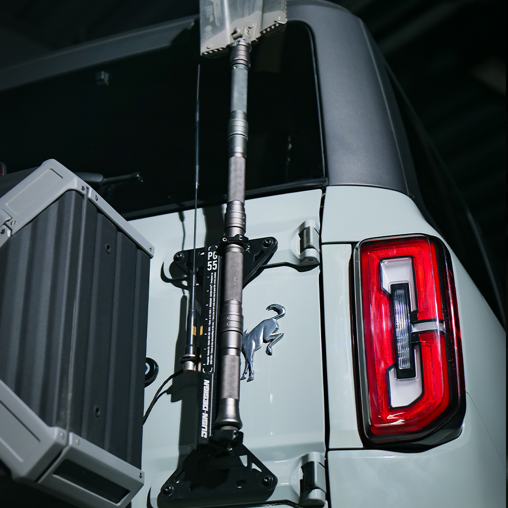 Tailgate Bracket Mounting for RAM 1500 CB Antenna Base Mount Flag & Shovel Holder - JUSNDESIGN