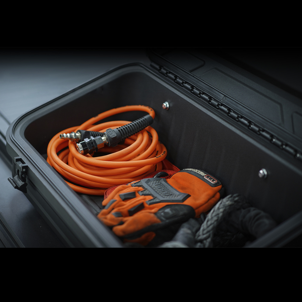 Truck Bed Cargo Storage Rack for RAM 1500 Trunk light Tool Box Tray Basket Lights on Tonneau Cover - JUSNDESIGN