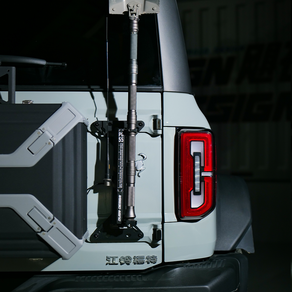 Tailgate Bracket Mounting for RAM 1500 CB Antenna Base Mount Flag & Shovel Holder - JUSNDESIGN