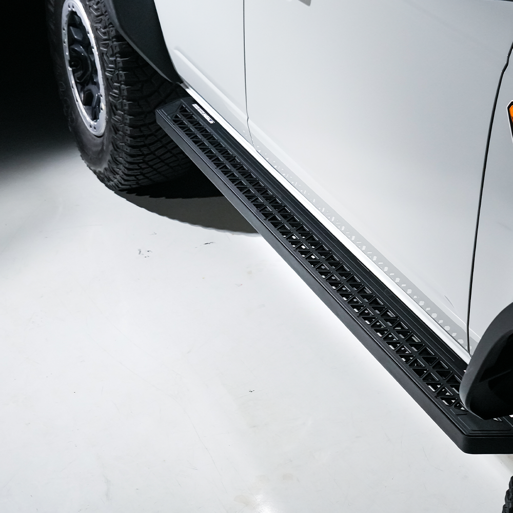 Truck Running Boards for Ford Bronco 2021 2022 2023 2024 2025 w/ w/o Rock Rails, Side Steps Bars Sliders - 1 Pair - JUSNDESIGN