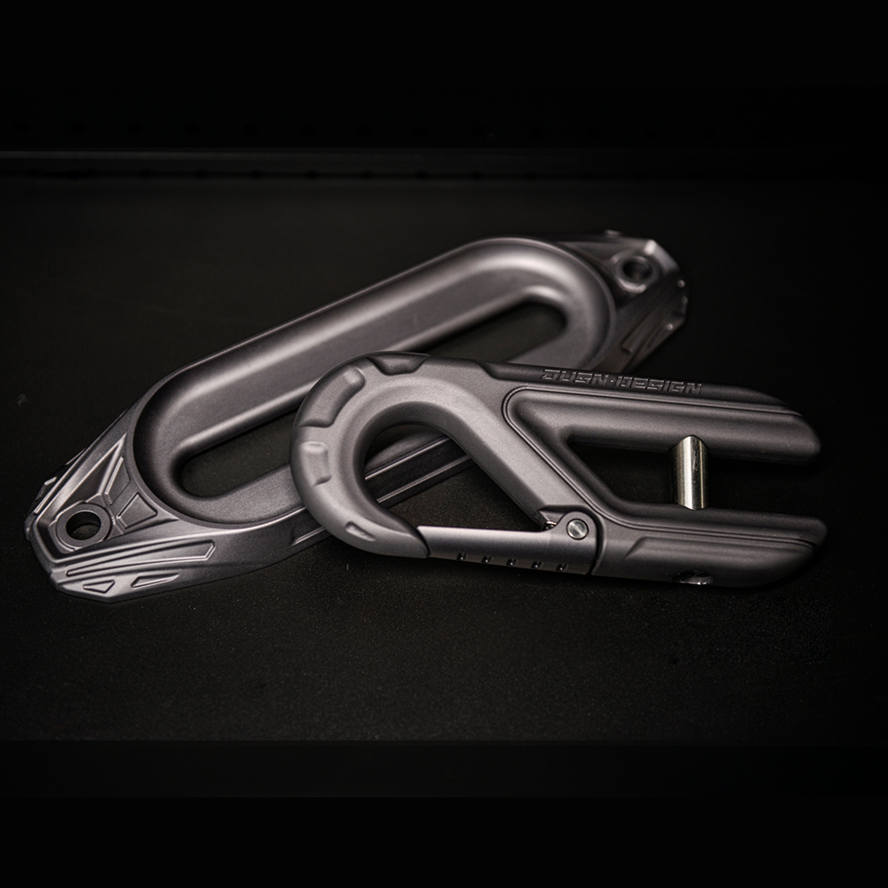 Truck Winch Hawse Fairlead W/Towing Hook for Synthetic Rope off Road Jeep GMC Nissan Mazda Chevy Toyota Ford Dodge RAM Accessories Cable Rollers Guide Parts - Aluminium - JUSNDESIGN