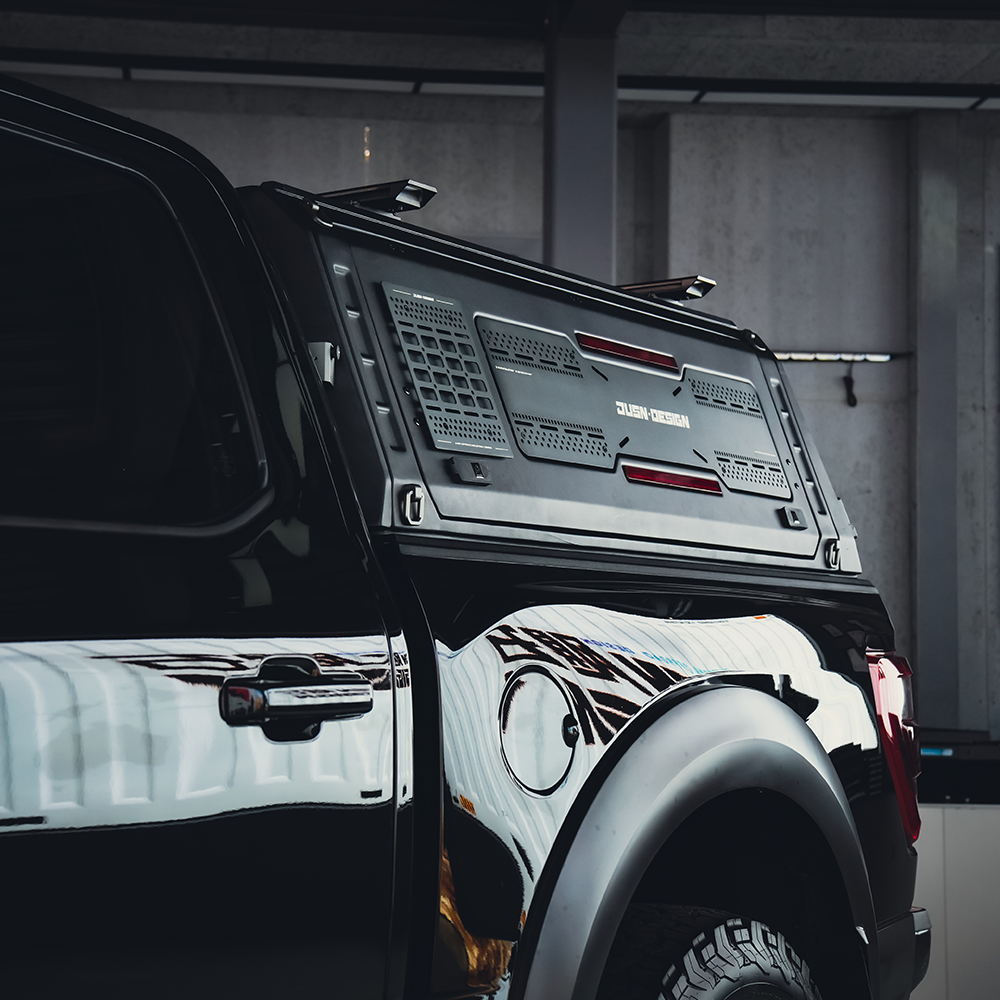 Pickup Truck Bed Canopy for Toyota Tundra Tacoma Stainless Hard Top W/ Light - JUSNDESIGN