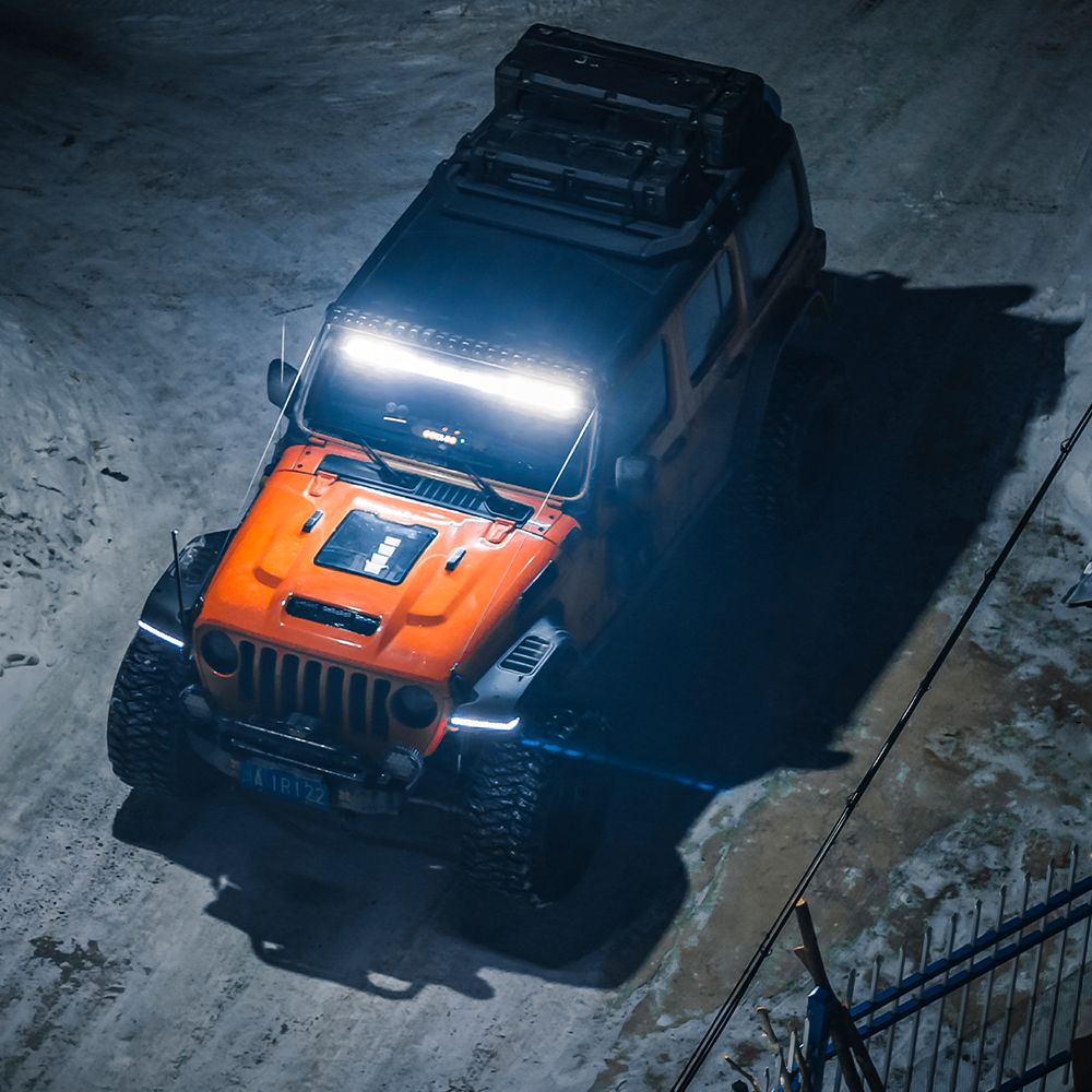 Off Road LED Inside Light Bar for Jeep Wrangler Gladiator JL JT Trucks 51.5