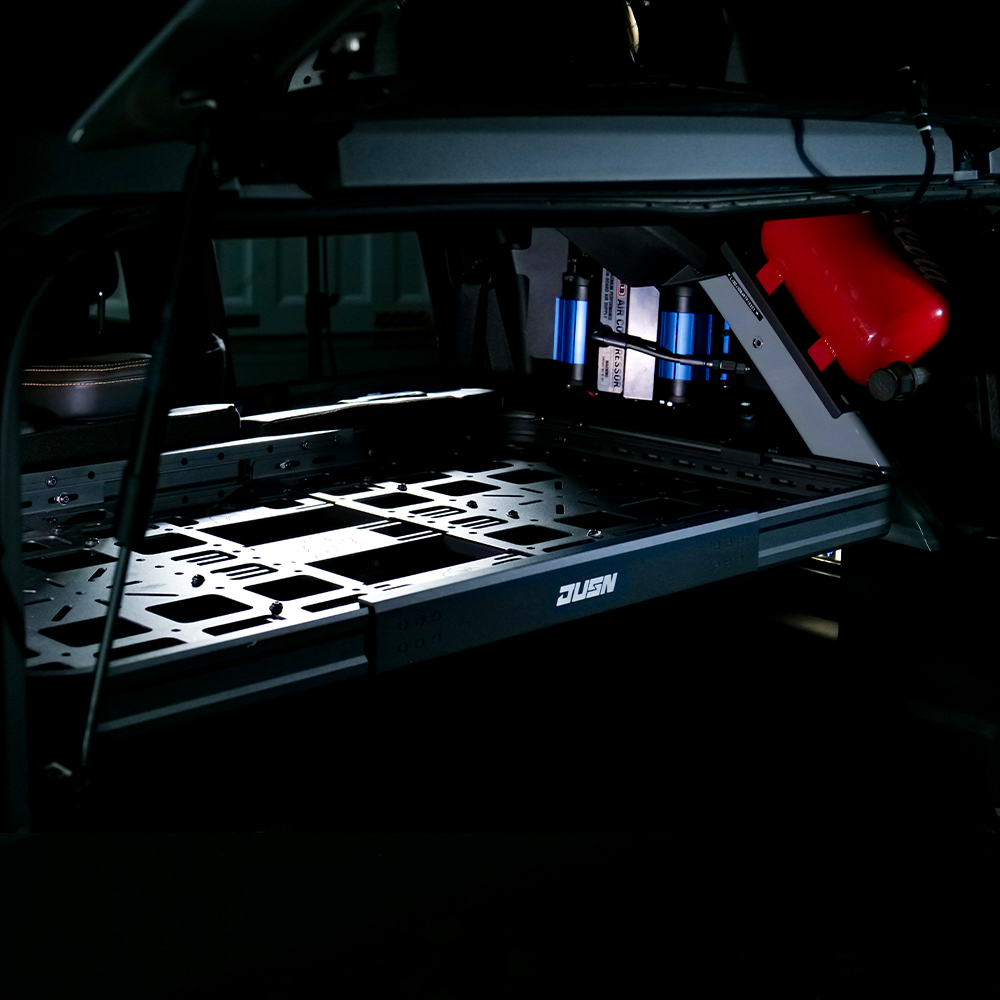 Rear Cargo Storage Basket for Ford Bronco Interior Luggage Shelf Truck Trunk Rack Tray Organizer Carrier - JUSNDESIGN