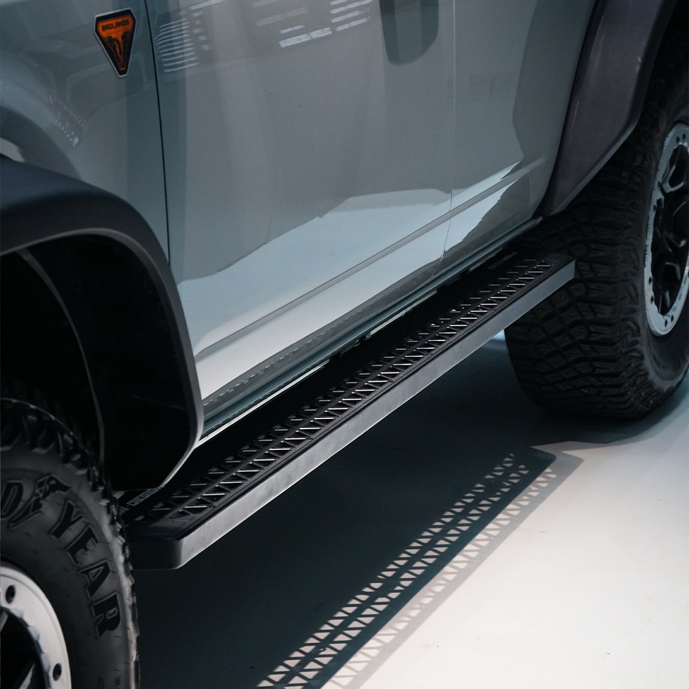 Truck Running Boards for Ford Bronco 2021 2022 2023 2024 2025 w/ w/o Rock Rails, Side Steps Bars Sliders - 1 Pair - JUSNDESIGN