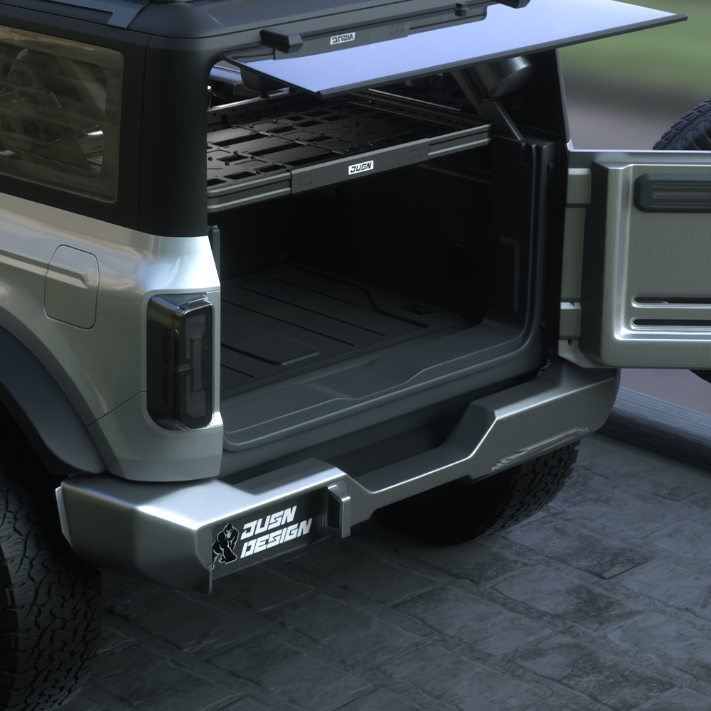 Rear Cargo Storage Basket for Ford Bronco Interior Luggage Shelf Truck Trunk Rack Tray Organizer Carrier - JUSNDESIGN