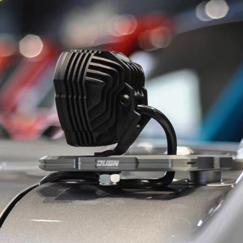 LED Ditch Spot Lights Mounting Bracket for Jeep Wrangler Gladiator JT JL Hood A Pillar Mounts Pod Auxiliary Light Bar Brackets - 1 Pair - JUSNDESIGN