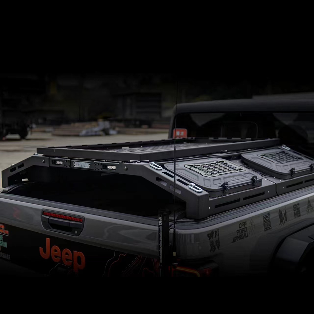 Truck Bed Organizers and Storage System for Jeep Wrangler JT Pickup Back Tool Box Bin Rack Basket - JUSNDESIGN