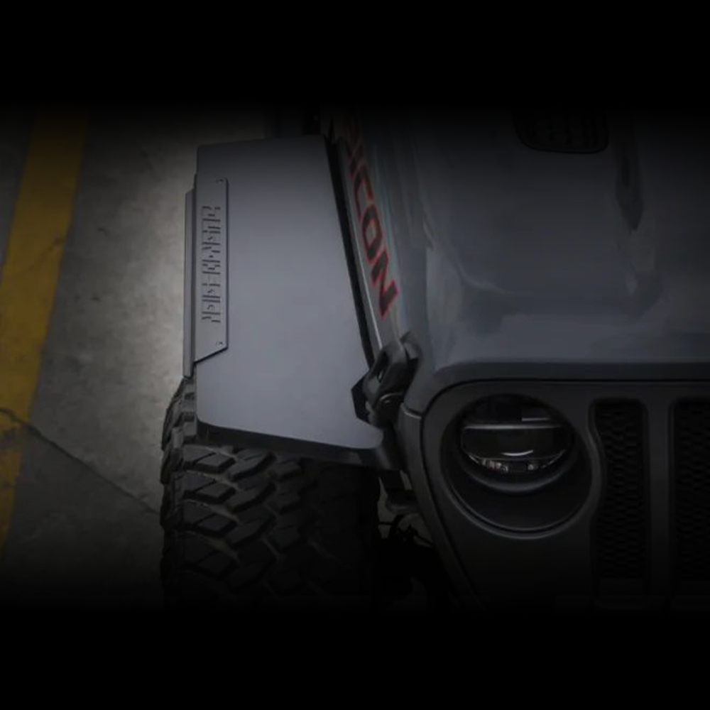 Fender Flares for Jeep Wrangler JL and JT Front Rear Trim Widened Wheel Brow Arches with Light 4 PCs - JUSNDESIGN