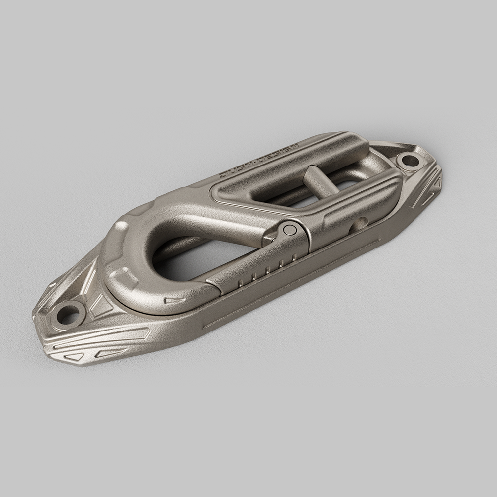 Winch Hawse Fairlead Towing Hook Set for Chevy Toyota Ford Dodge RAM Jeep GMC Nissan Mazda Accessories Rollers Guide Synthetic Rope Cable - Steelless 1 PCS - JUSNDESIGN