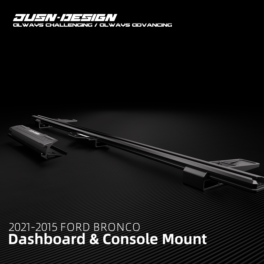 Dashboard & Console Mount for 2021-2015 Ford Bronco Phones, GoPro Cameras, Radios, and Walkie-talkies - JUSNDESIGN