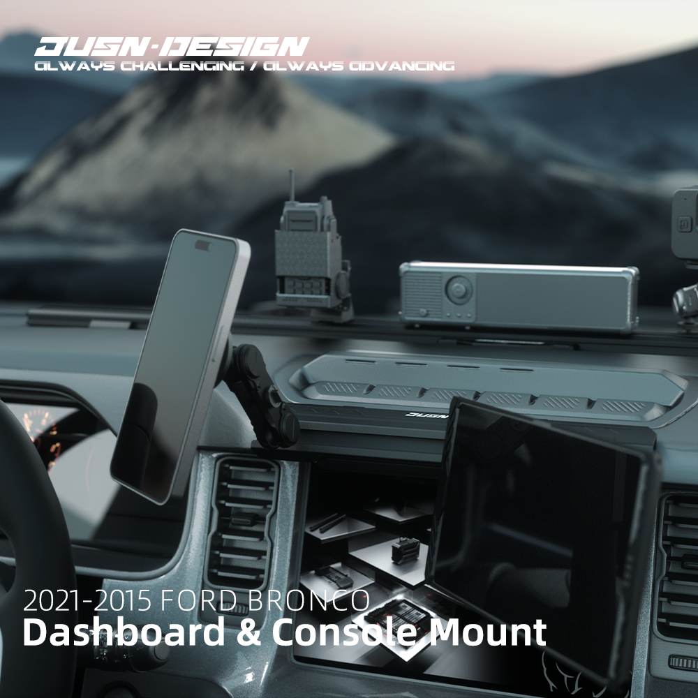 Upgrade your Ford Bronco's interior with a JUSN dashboard mount - JUSNDESIGN