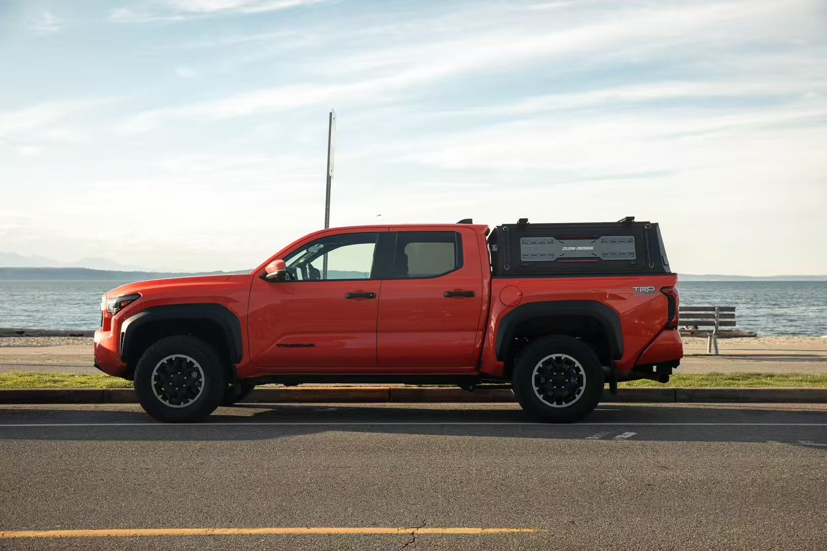 Toyota Tacoma Truck Topper Caps Canopy with Top Horizontal Bars - JUSNDESIGN