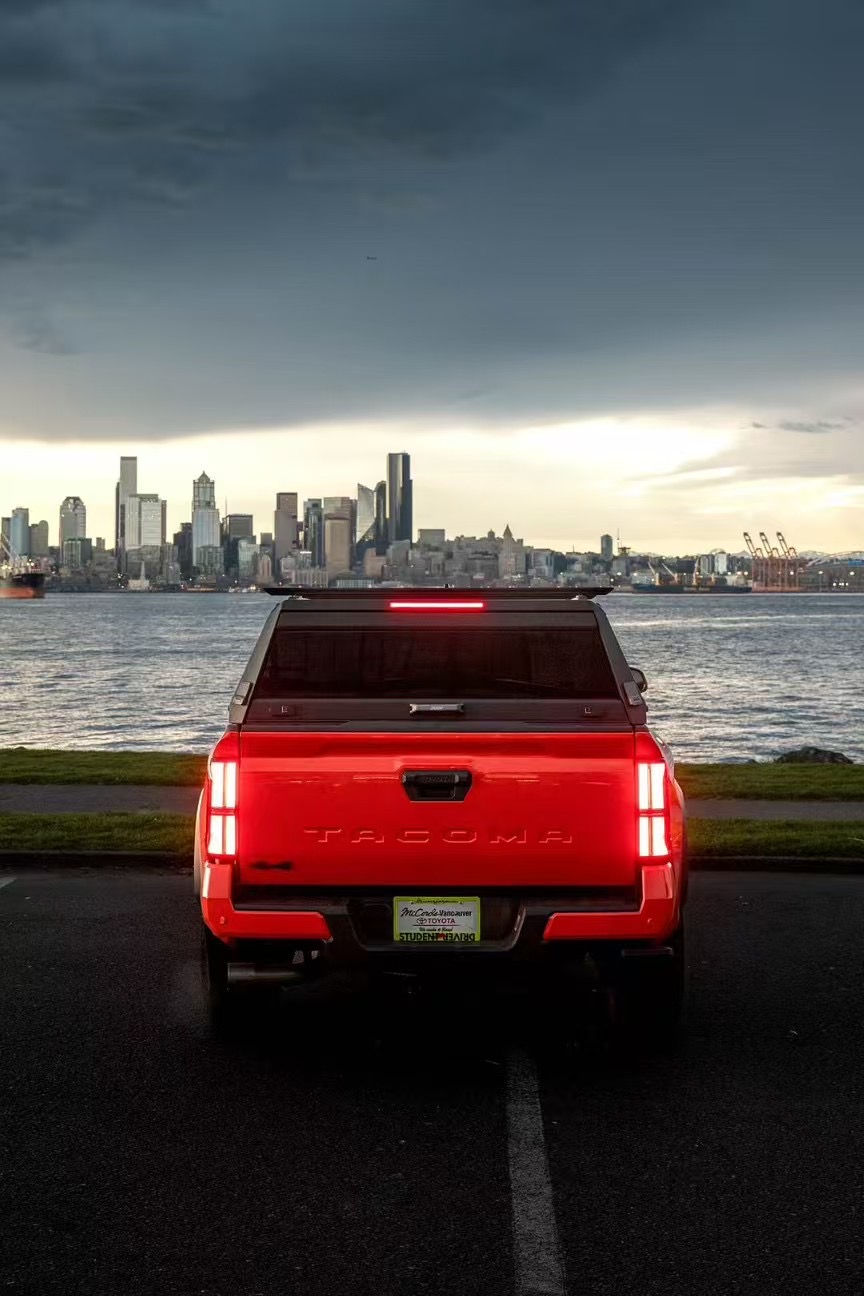 Toyota Tacoma Truck Topper Caps Canopy with Top Horizontal Bars - JUSNDESIGN