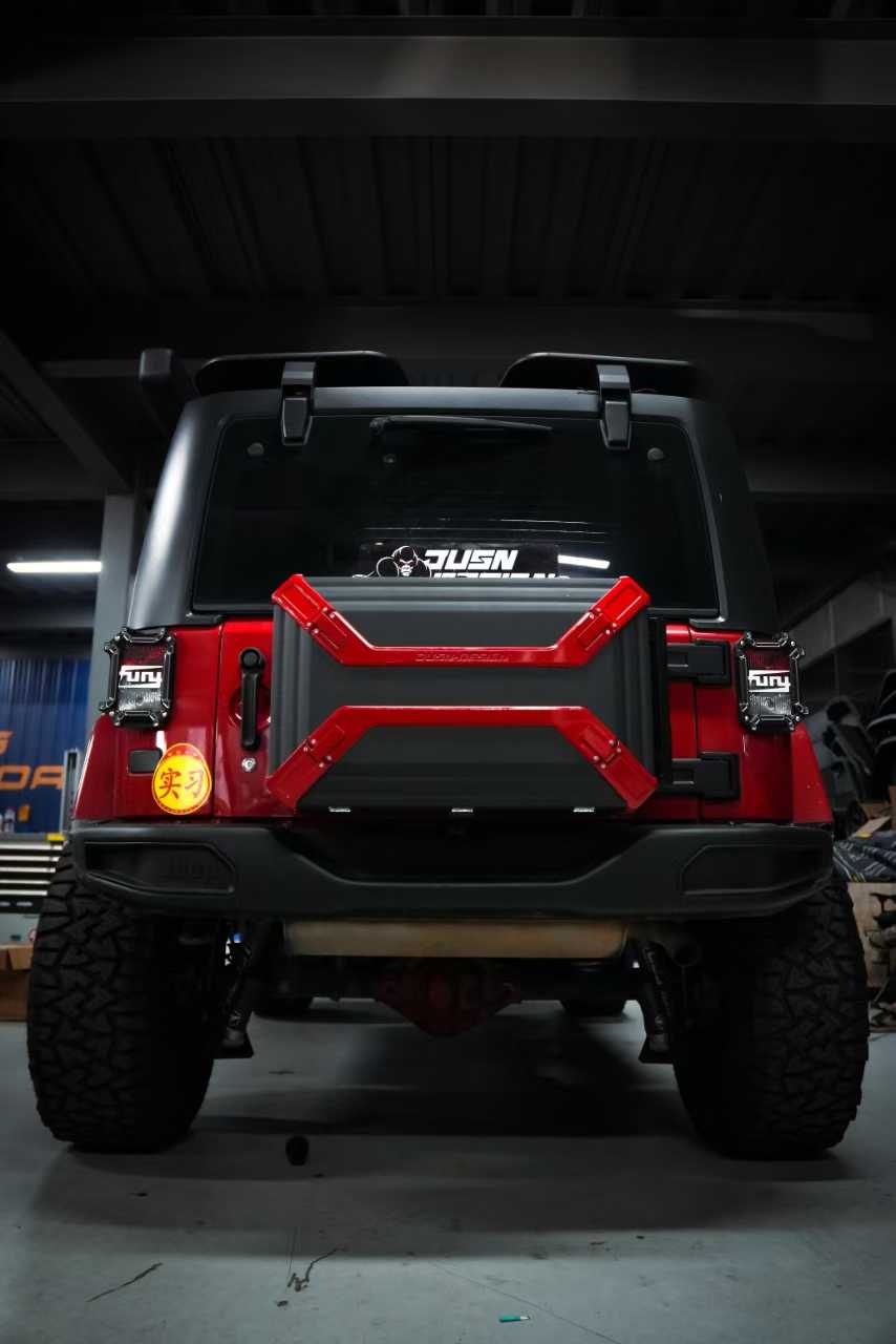 Jeep Wrangler JL JK Trunk Organizer Toolbox, Tailgate Lock Storage Box - JUSNDESIGN