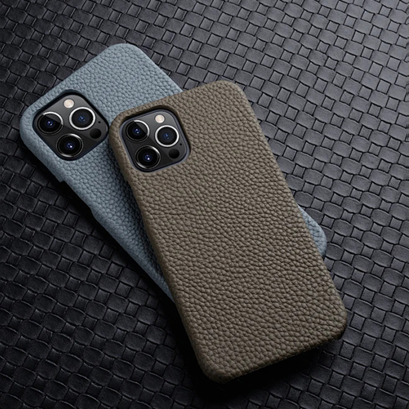 Silicone leather on back of phone