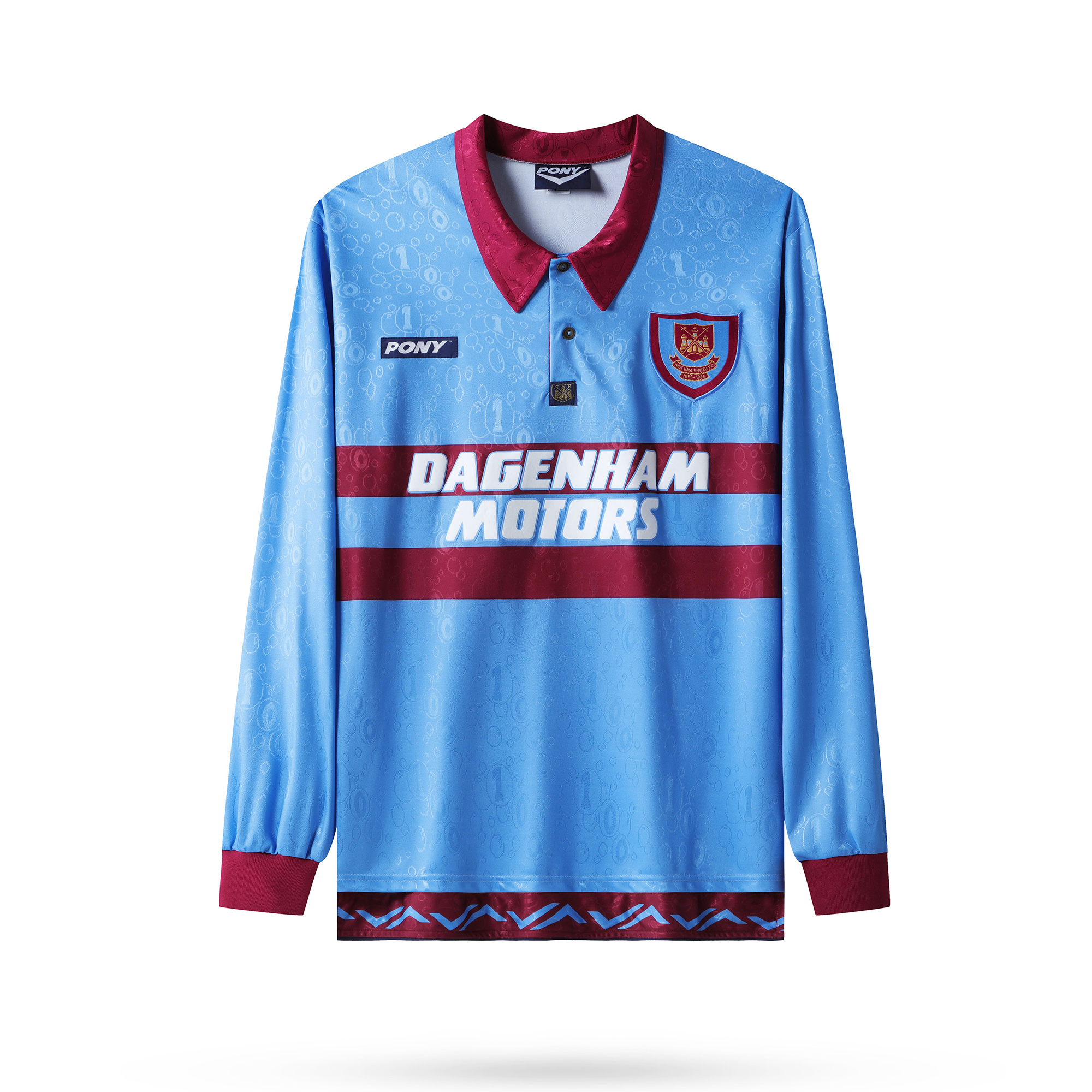 Retro Long sleeve 1995-1997 West Ham United (LS) away: S-XXL