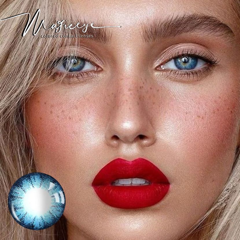 Water Drop Blue Color Contact Lenses