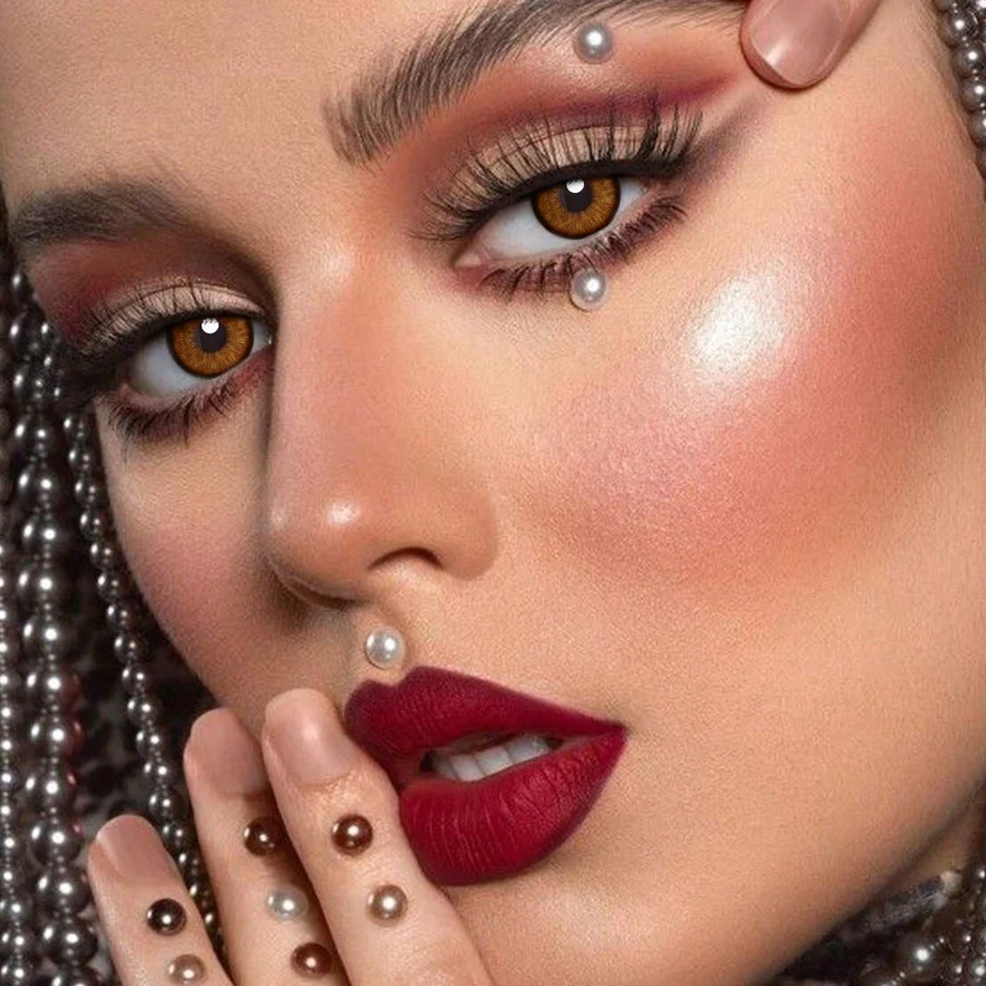 1 Pair Magic Pop Cosmetic Contact Lens Purple Disposable Eye Makeup 14.2mm Natural Lenses