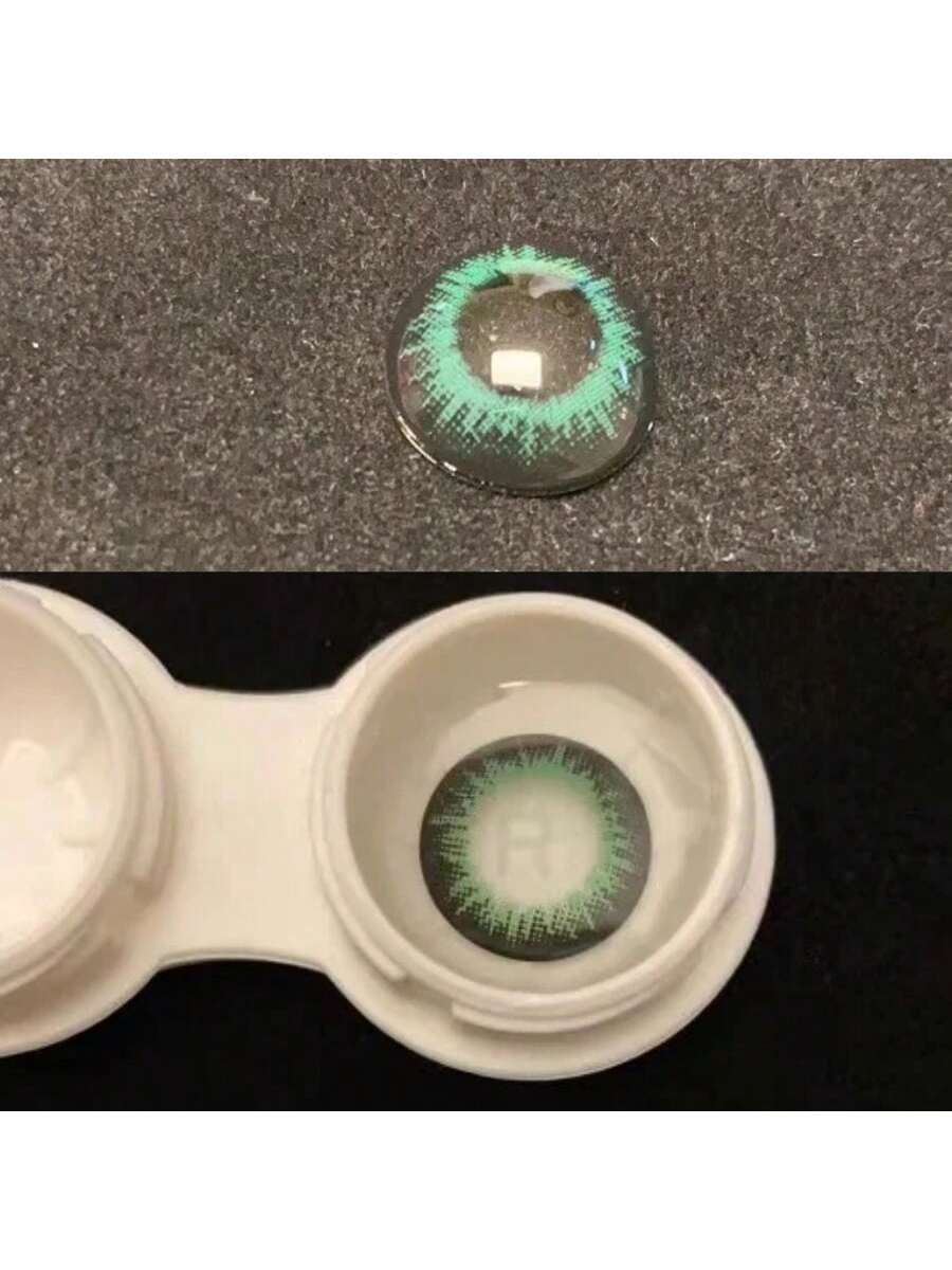 1Pairs Medusa Green Yearly Cosmetic Eye Lenses Natural Contact Lenses 14.2mm
