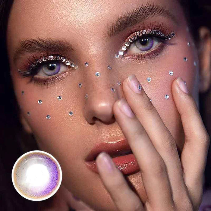 Rainbow Neon Brown Color Contact Lenses【Prescription】