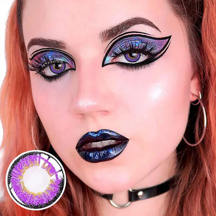 【NEW】Ice Snow Purple Daily Disposable 10Pcs Color Contact Lenses