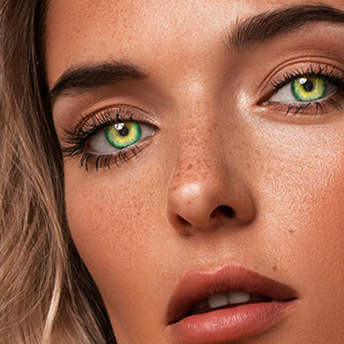 Rainbow Green Color Contact Lenses