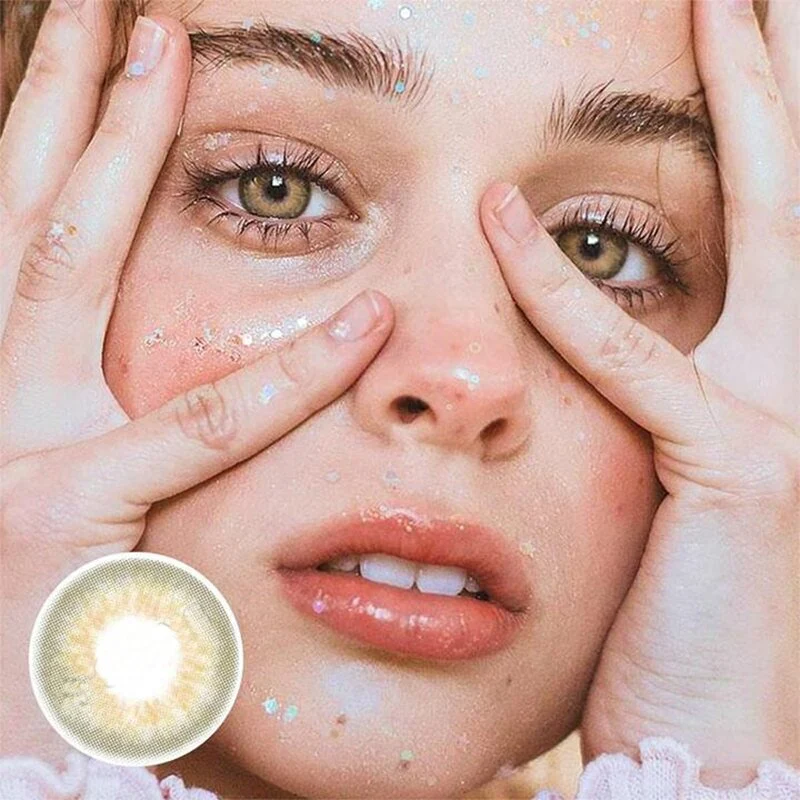 1-Day 10Pcs DNA Taylor Brown Hazel Daily Disposable 10Pcs Color Contact Lenses