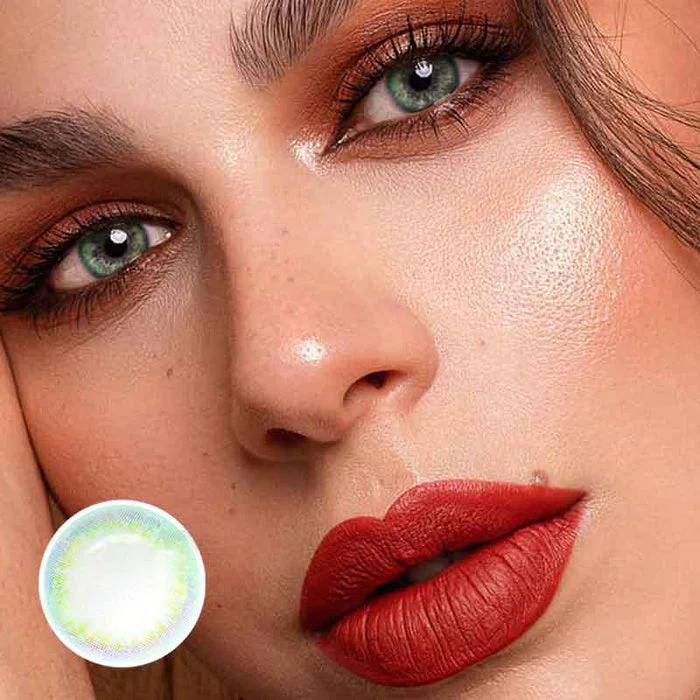 Rainbow Green Color Contact Lenses