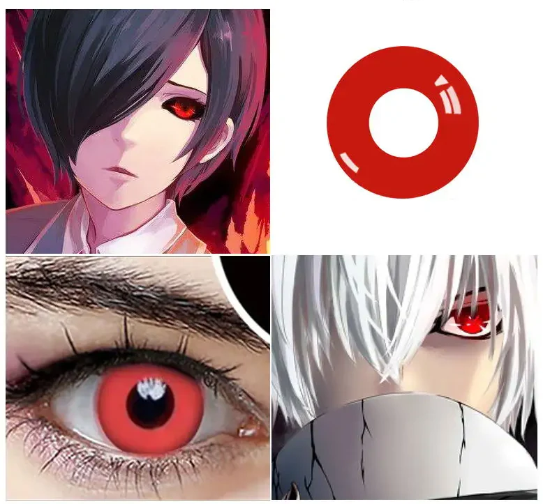 Red Block Halloween Color Contact Lenses