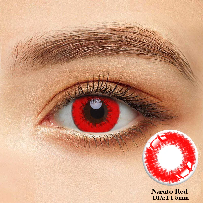 Red Fire Cosplay Color Contact Lenses